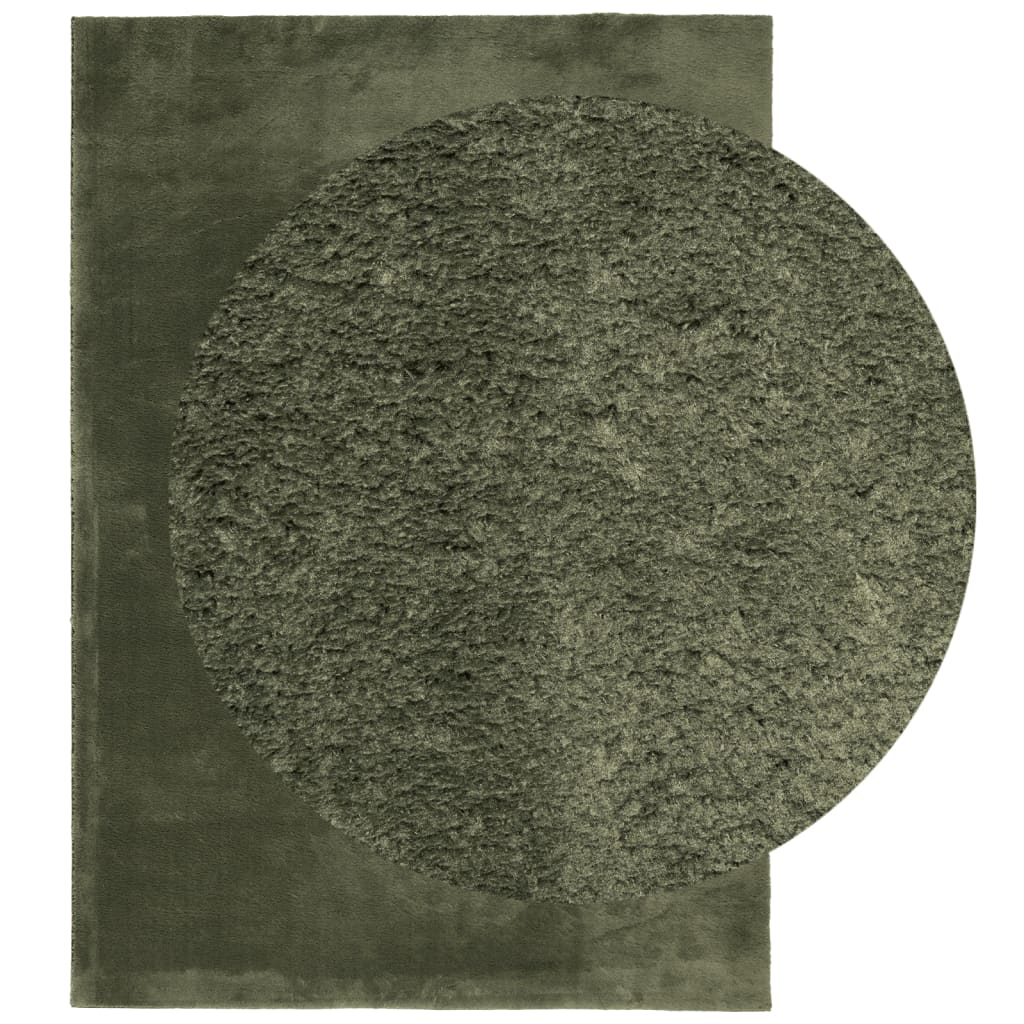 HUARTE Low-Pile Carpet Soft and Washable Forest Green 160x230 cm