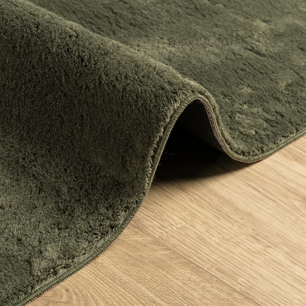 HUARTE Low-Pile Carpet Soft and Washable Forest Green 160x230 cm