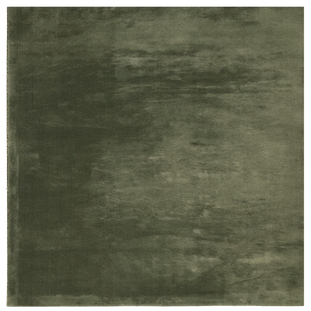 Teppich HUARTE Kurzflor Weich und Waschbar Waldgrün 240x240 cm