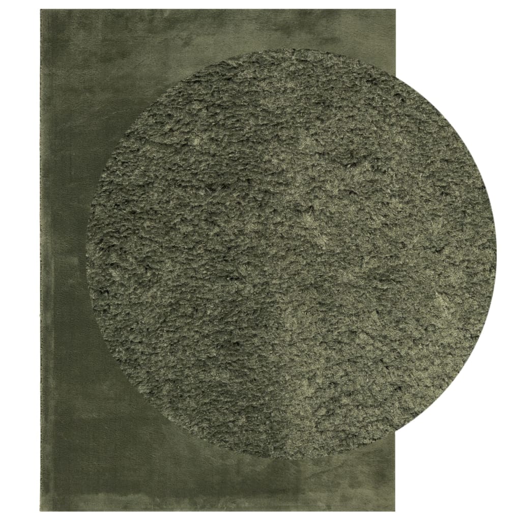 HUARTE Low Pile Carpet Soft and Washable Forest Green 240x340 cm