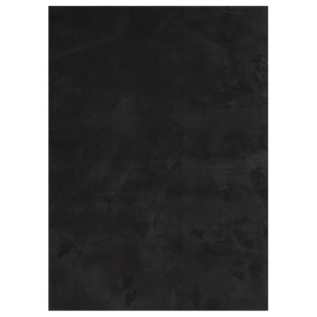 HUARTE Low Pile Carpet, Soft and Washable, Black, 140x200 cm
