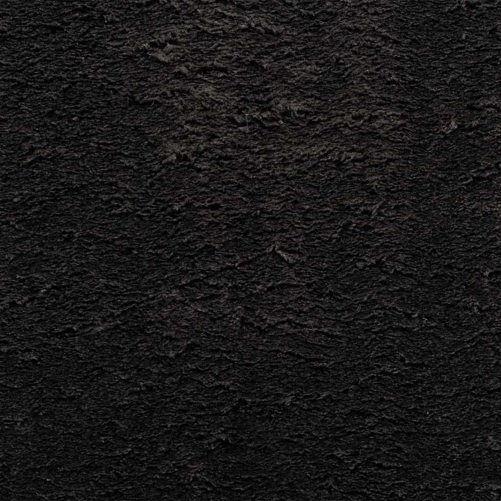 HUARTE Low Pile Carpet, Soft and Washable, Black, 140x200 cm