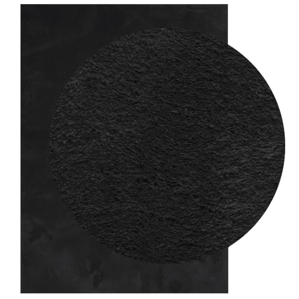 HUARTE Low-Pile Carpet Soft and Washable Black 200x280 cm