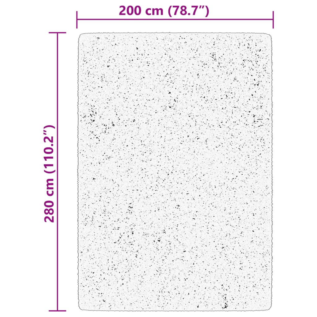 HUARTE Low-Pile Carpet Soft and Washable Black 200x280 cm