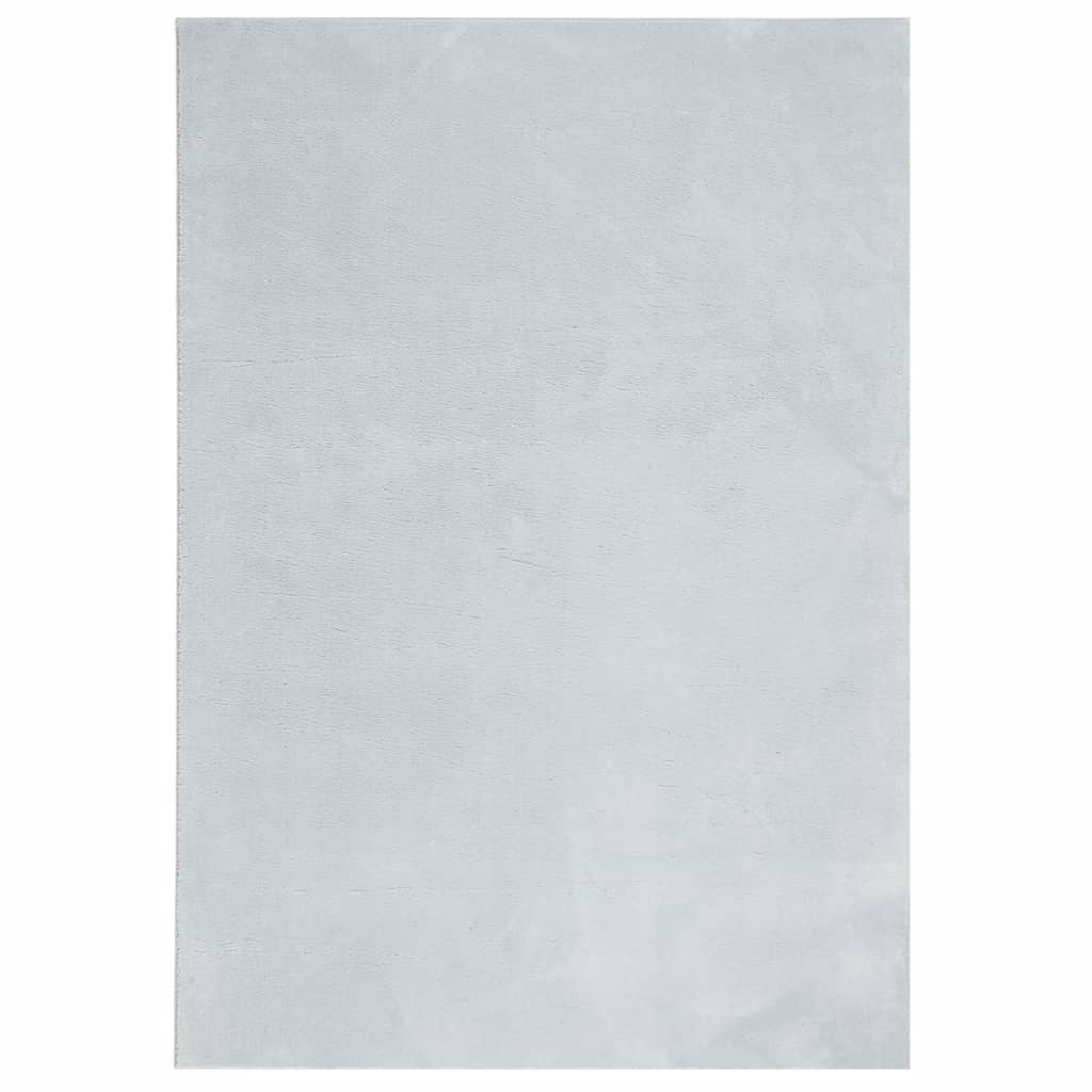 Teppich HUARTE Kurzflor Weich und Waschbar Blau 140x200 cm
