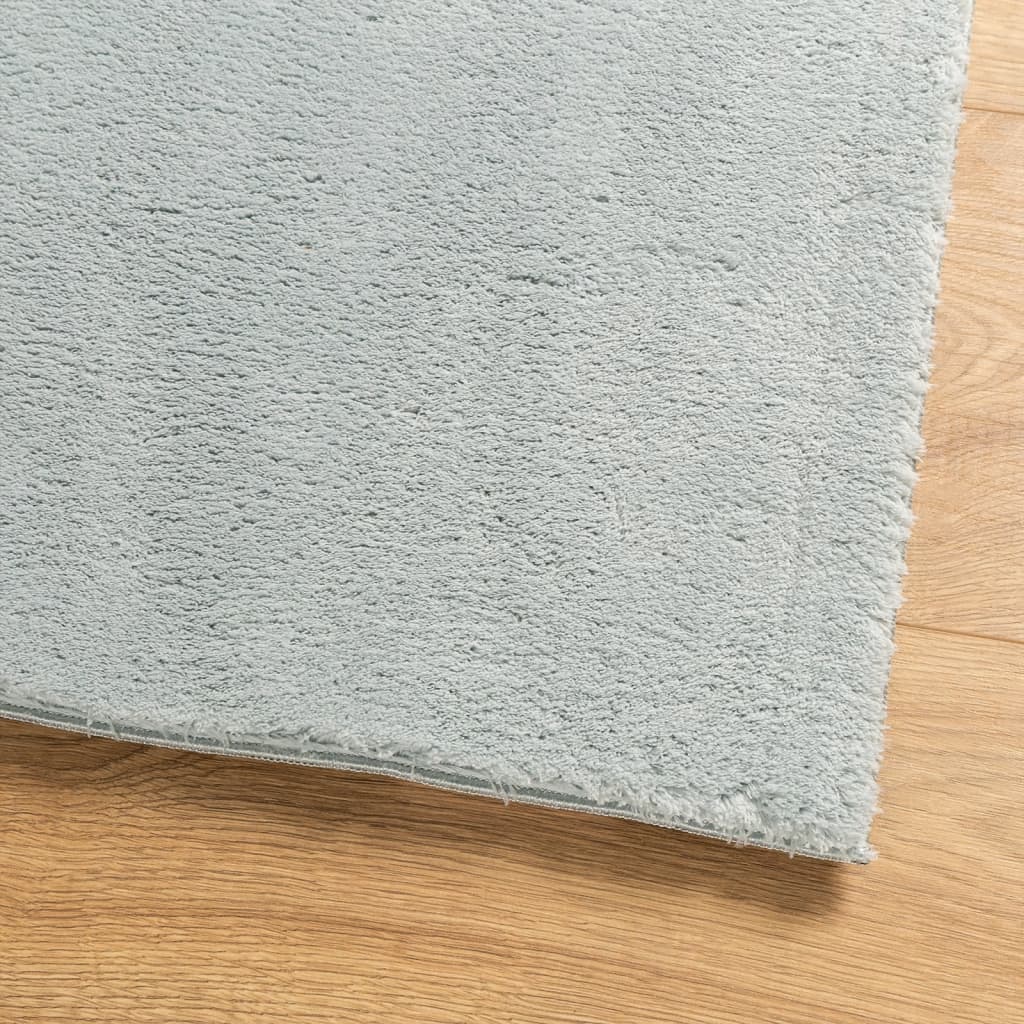 Teppich HUARTE Kurzflor Weich und Waschbar Blau 140x200 cm