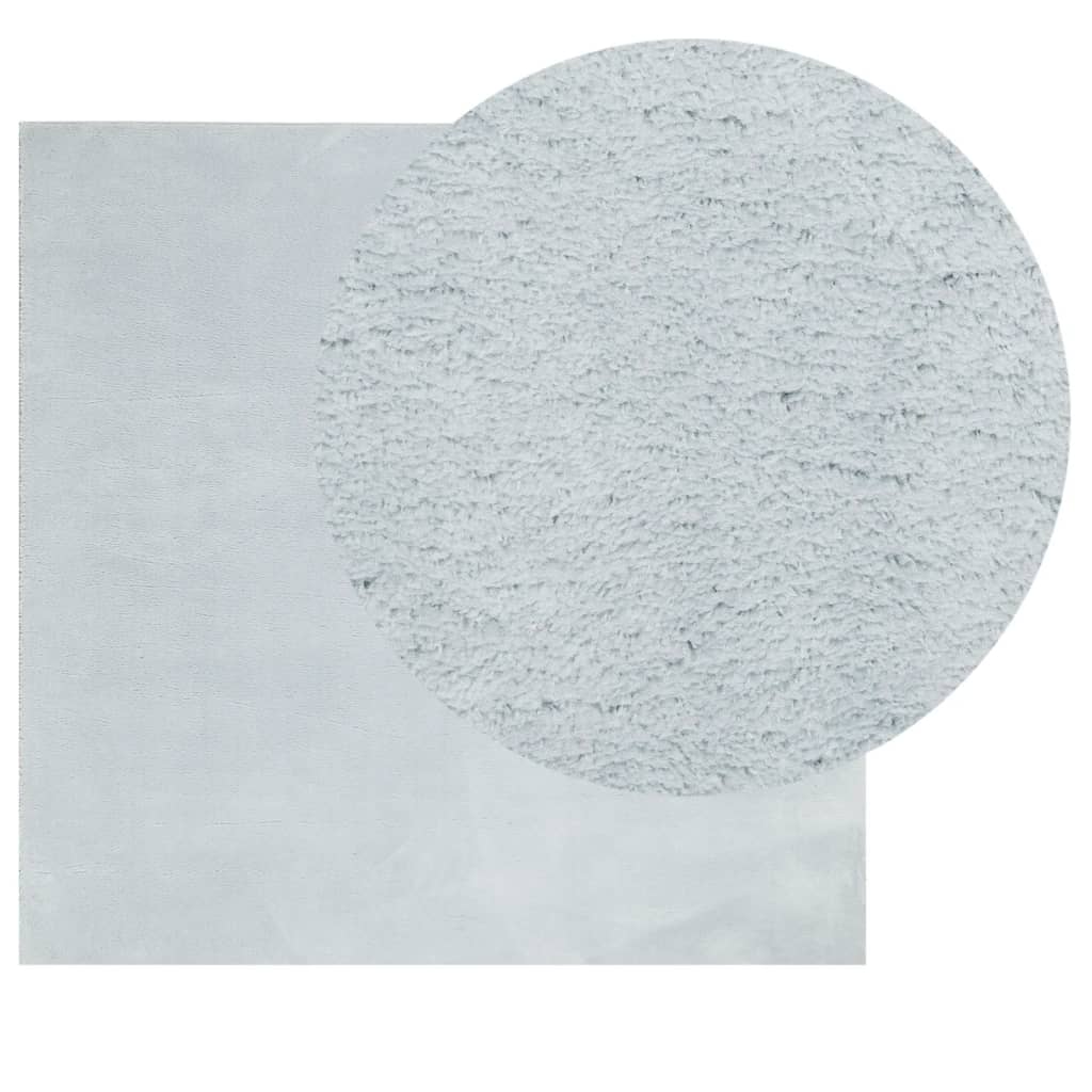 HUARTE Low Pile Rug Soft and Washable Blue 160x160 cm