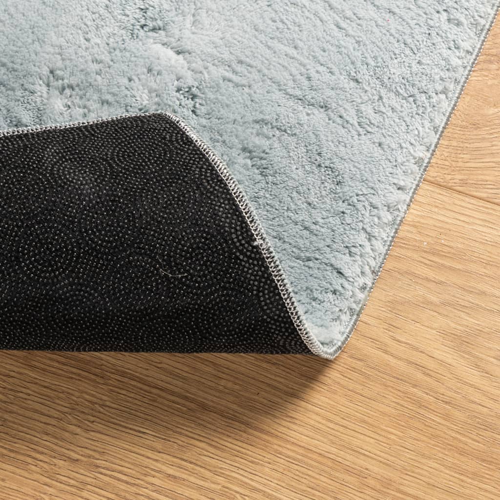 HUARTE Low Pile Rug Soft and Washable Blue 160x160 cm