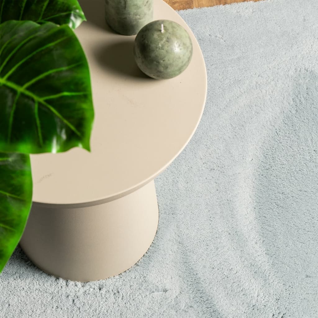 HUARTE Low Pile Rug Soft and Washable Blue 160x160 cm
