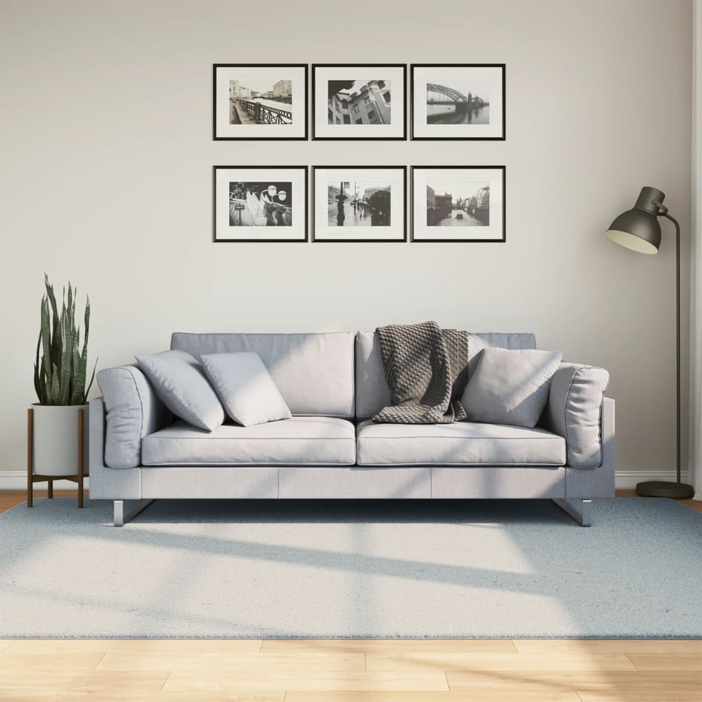Carpet HUARTE Low Pile Soft and Washable Blue 160x230 cm
