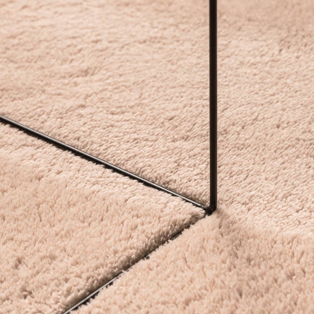 HUARTE Low Pile Rug, Soft and Washable, Pale Pink, 80x250 cm