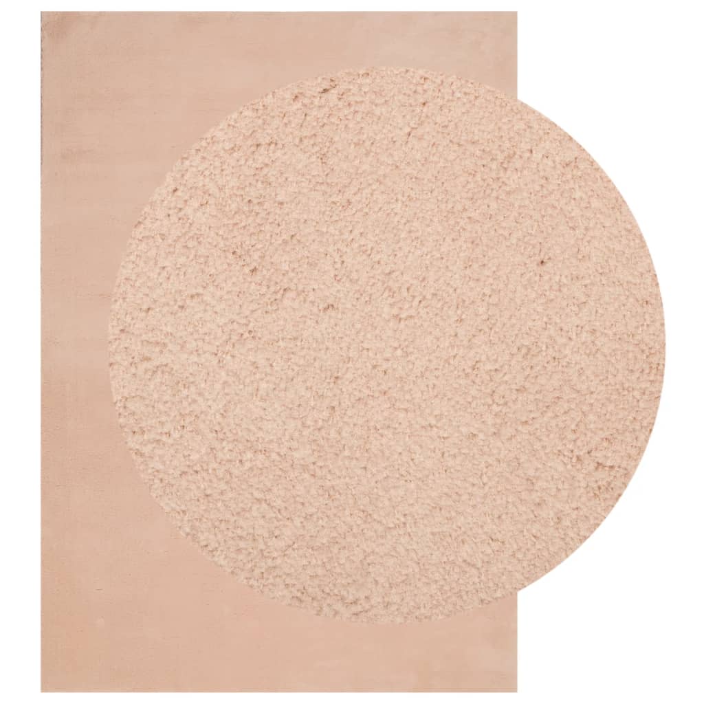 HUARTE Low-Pile Carpet Soft and Washable Pale Pink 160x230 cm