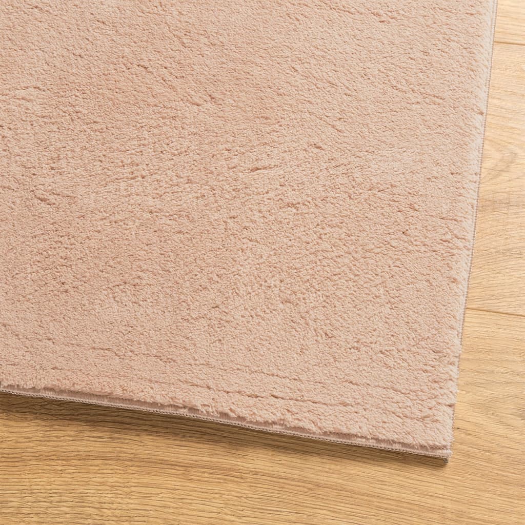 HUARTE Low-Pile Carpet Soft and Washable Pale Pink 160x230 cm