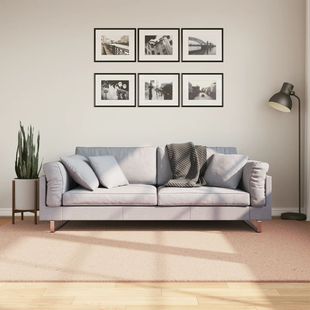 HUARTE Low-Pile Carpet Soft and Washable Pale Pink 160x230 cm