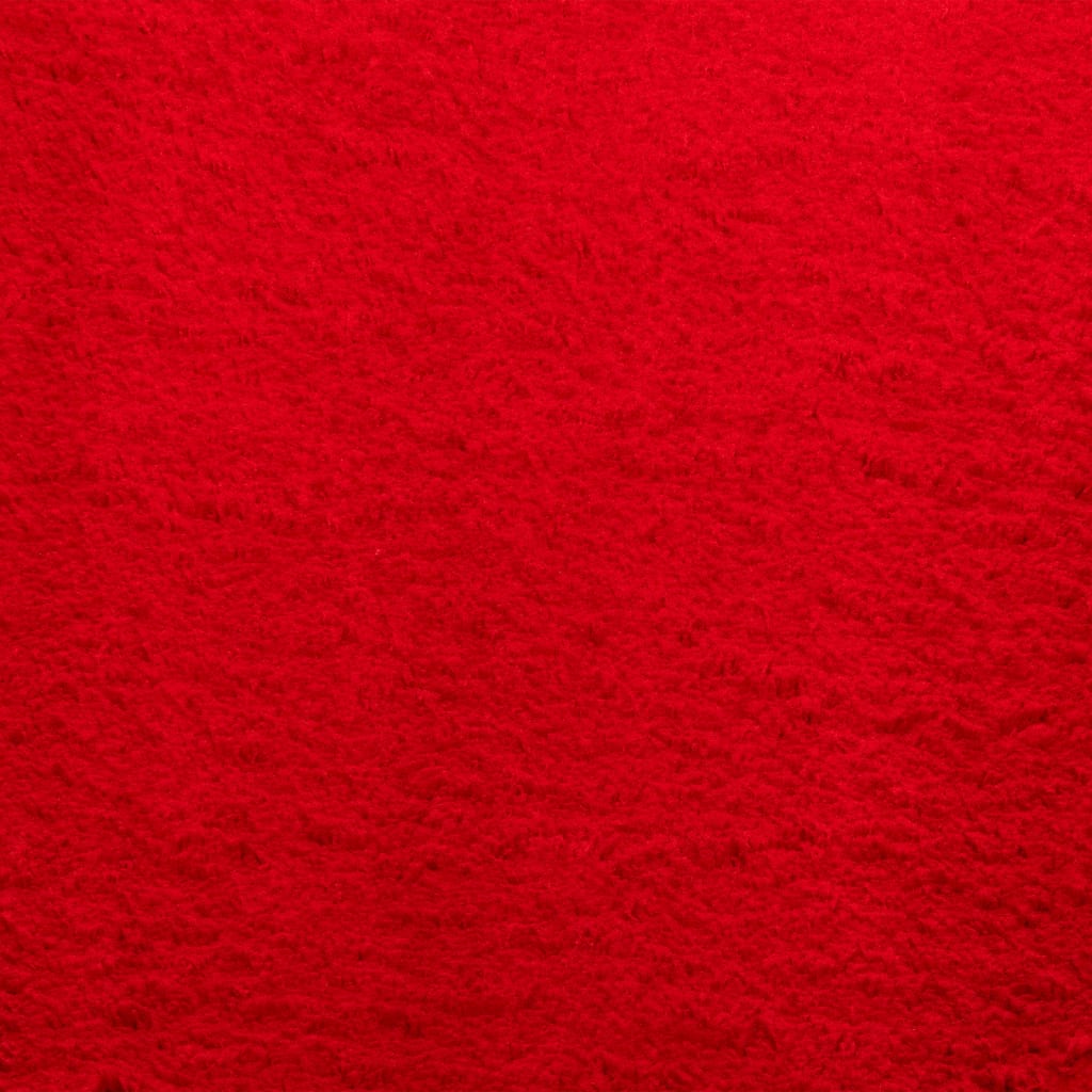 Teppich HUARTE Kurzflor Weich und Waschbar Rot 160x160 cm
