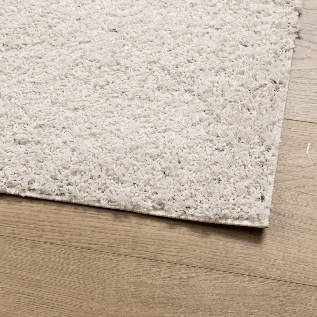 Tapis shaggy à poils longs moderne crème 120x170 cm