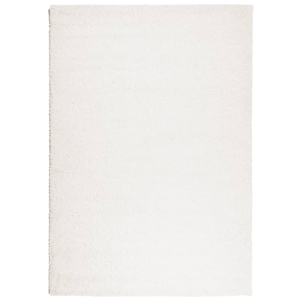 Shaggy High-Pile Modern Cream Rug 160x230 cm
