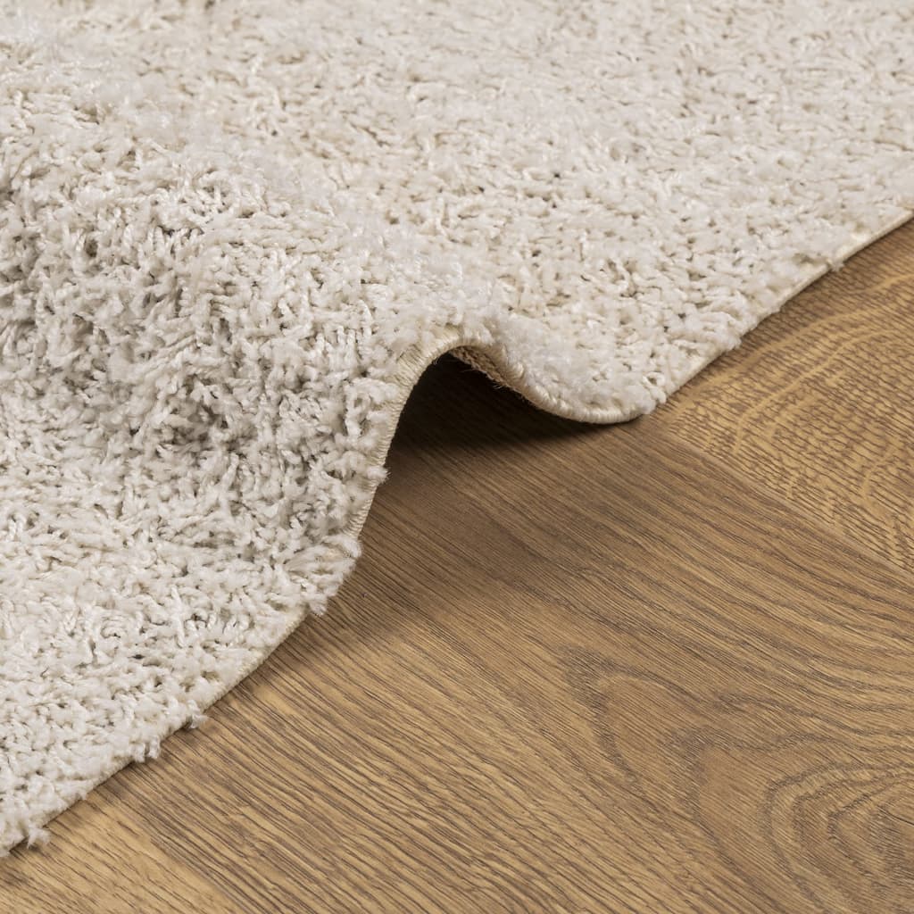Shaggy High-Pile Modern Cream Rug 160x230 cm