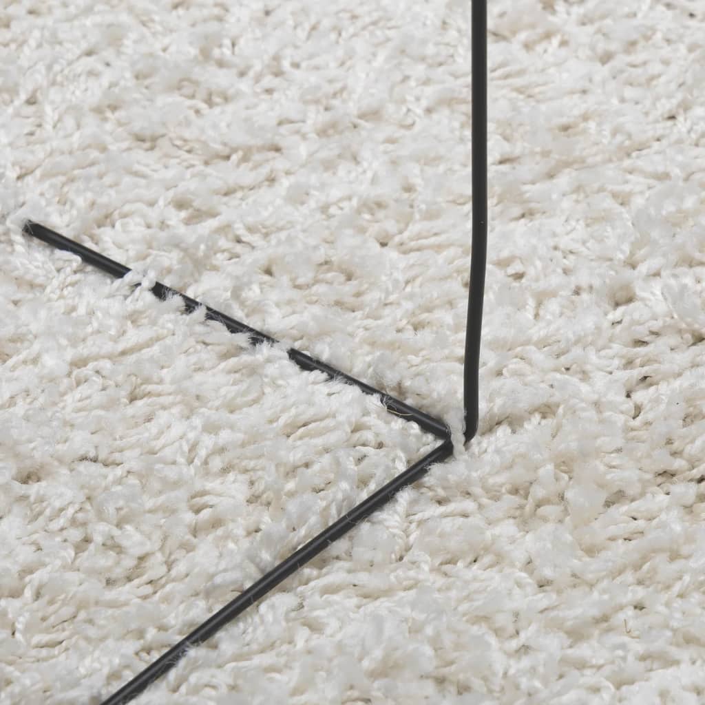 Shaggy High-Pile Modern Cream Rug 160x230 cm