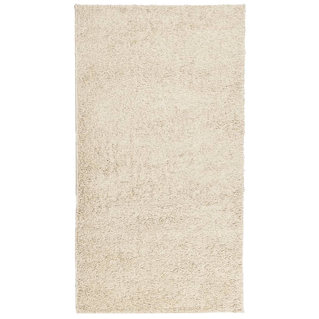 Tapis Shaggy Poils Longs Moderne Doré 60x110 cm