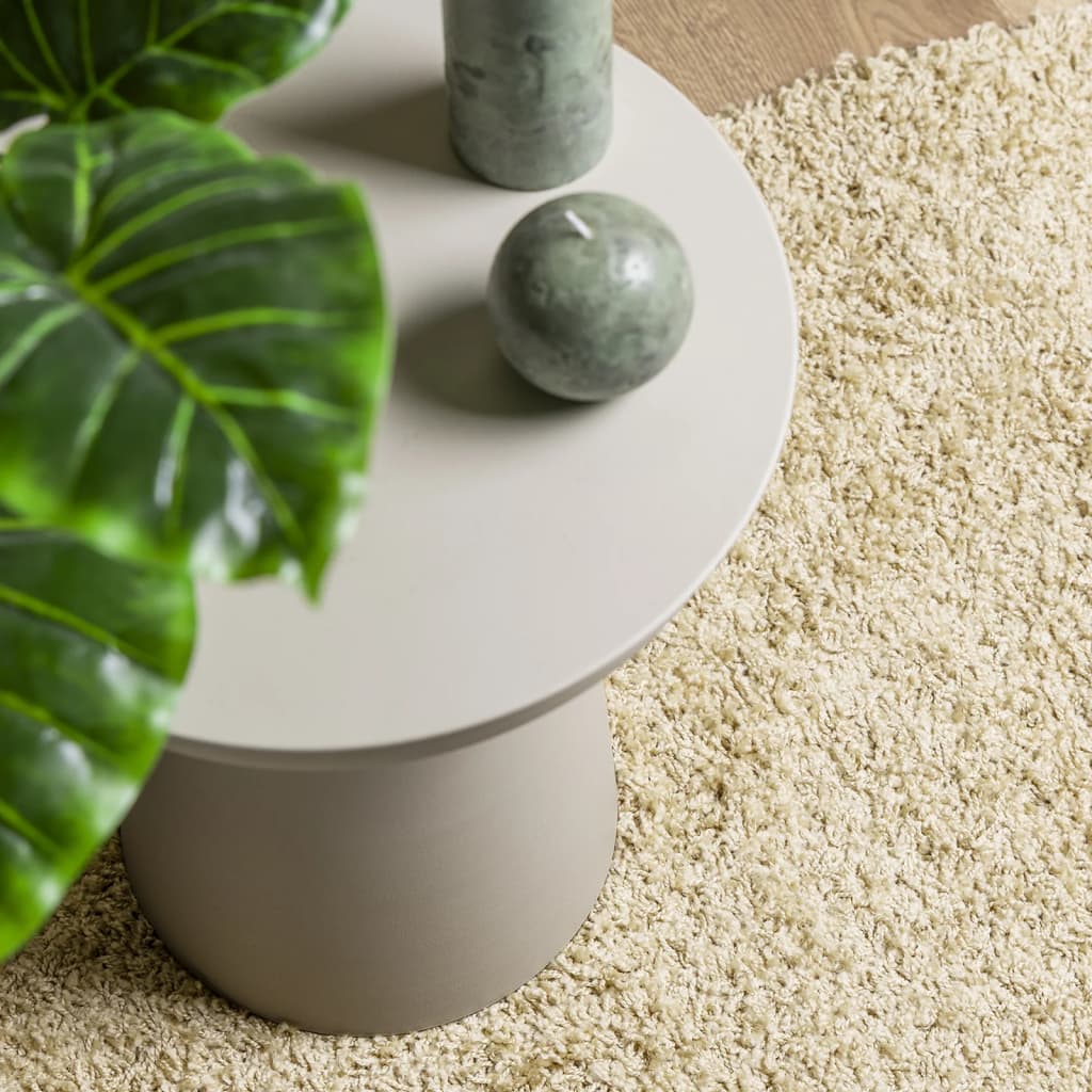 Tapis Shaggy Poils Longs Moderne Doré 60x110 cm