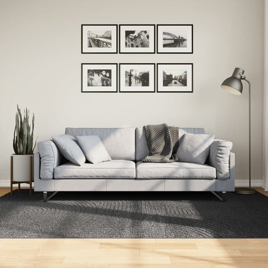 Rug IZA Low Pile Scandi Style Anthracite 160x230 cm