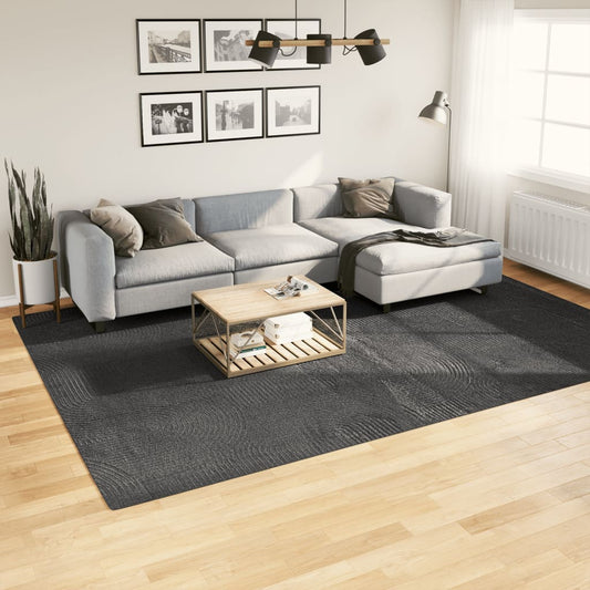 Rug IZA Short Pile Scandi Style Anthracite 240x340 cm