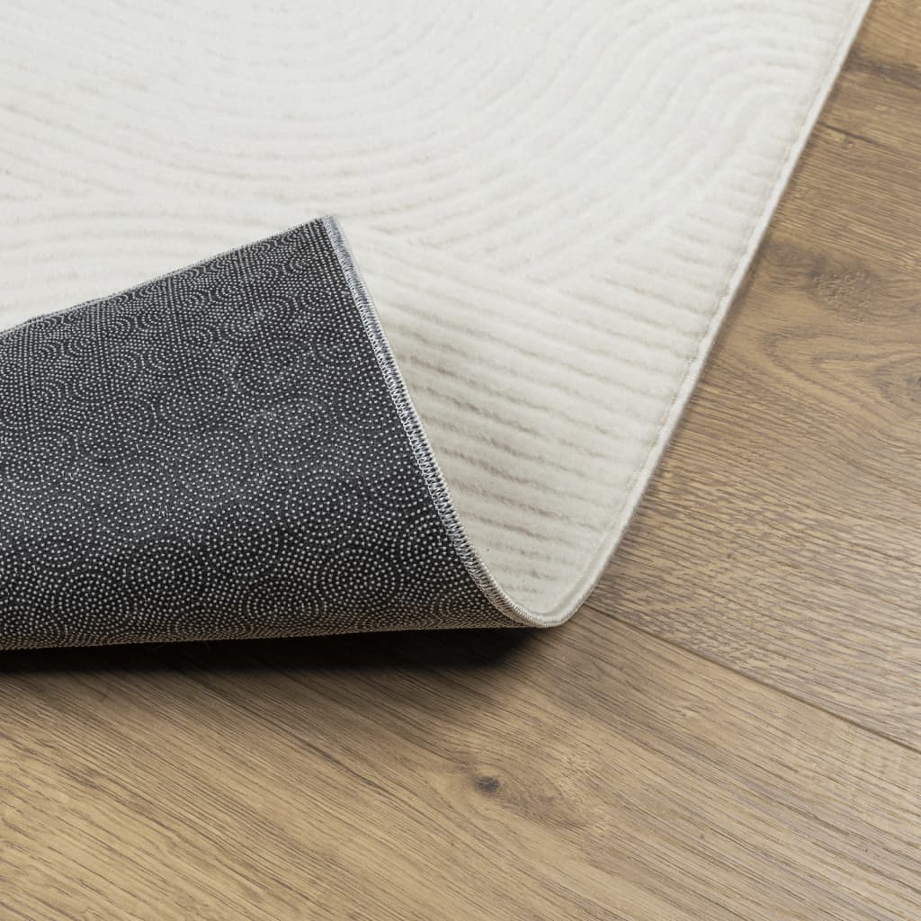 Tapis IZA Poils courts Style scandinave Crème 160x230 cm