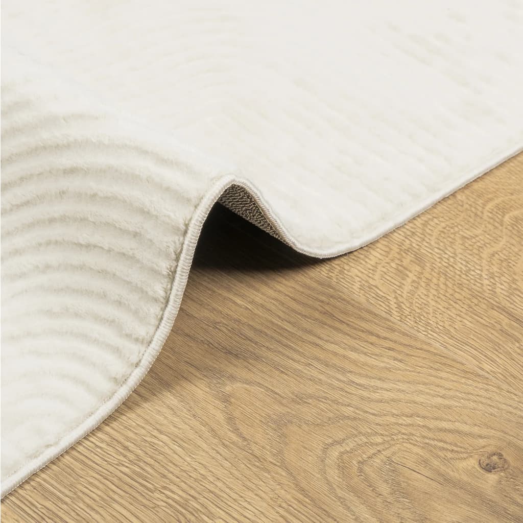 Tapis IZA Poils courts Style scandinave Crème 160x230 cm
