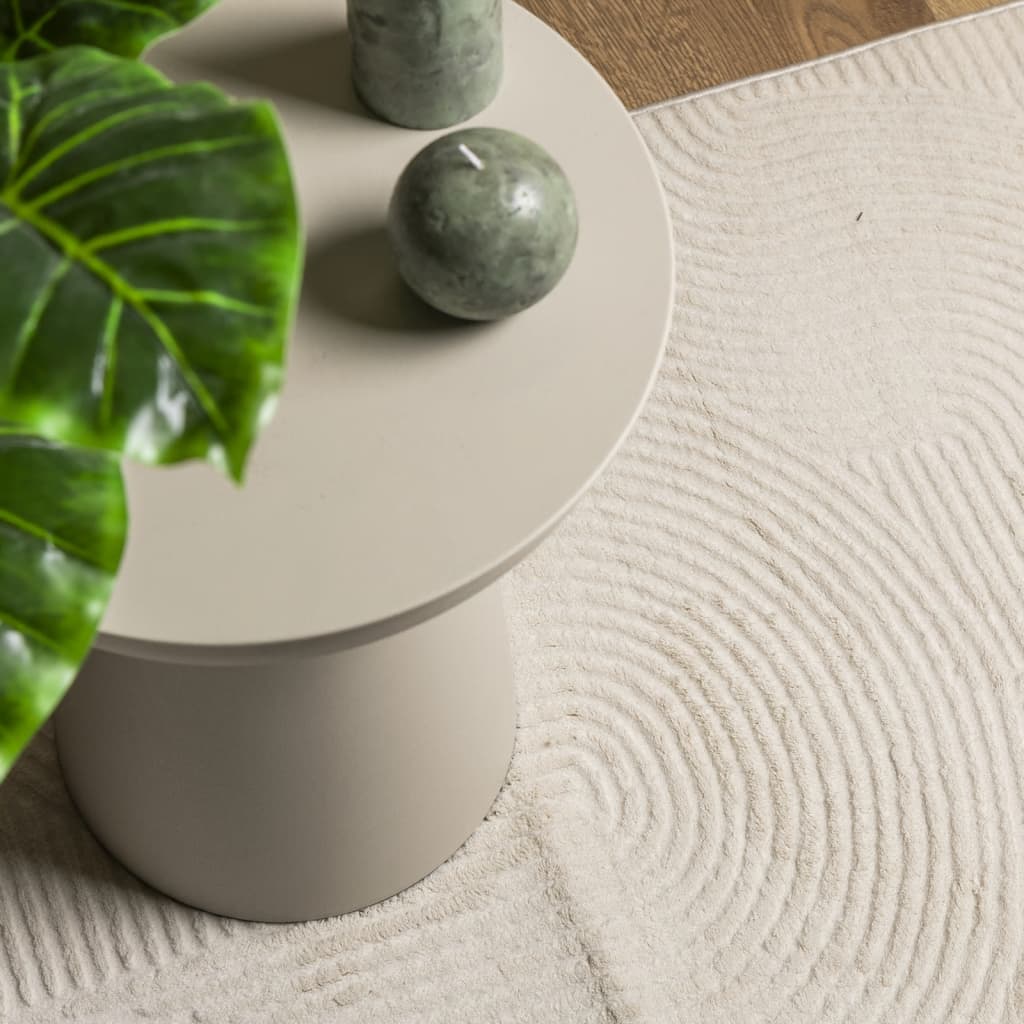 Tapis IZA Poils courts Style scandinave Crème 160x230 cm