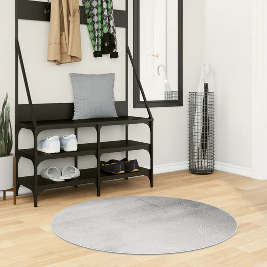 Tapis IZA Poils courts Style scandinave Gris Ø 100 cm