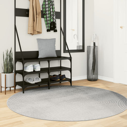 Rug IZA Low Pile Scandinavian Look Grey Ø 160 cm