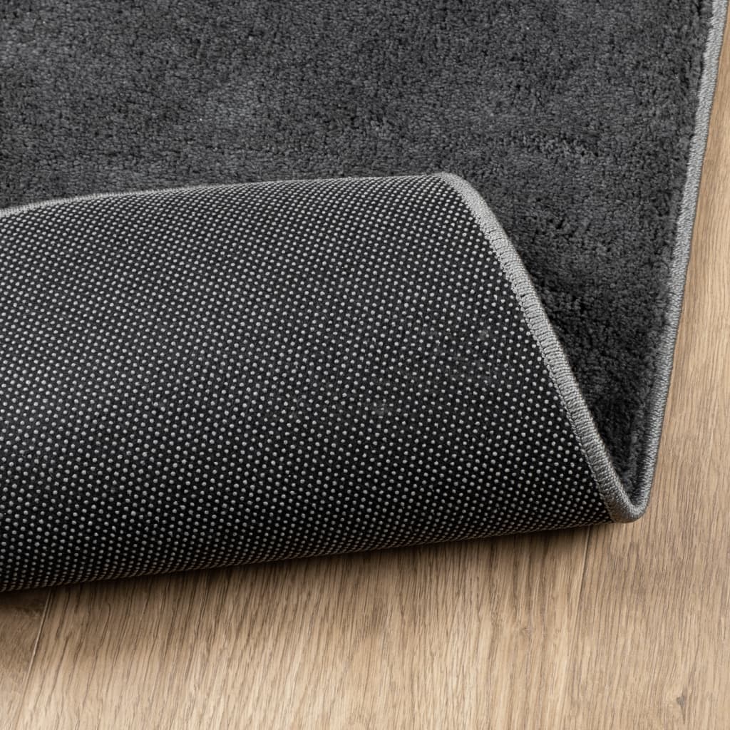 Teppich OVIEDO Kurzflor Anthrazit 200x200 cm