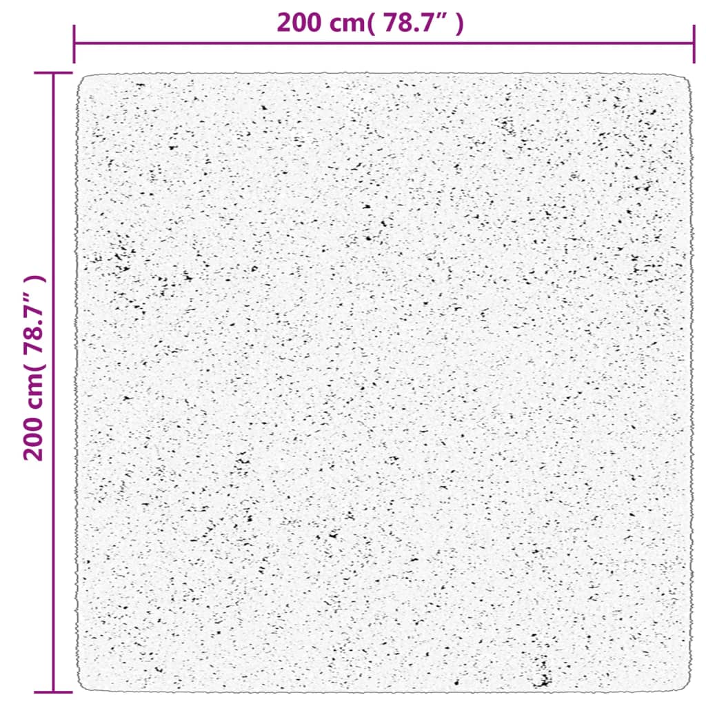 Teppich OVIEDO Kurzflor Anthrazit 200x200 cm