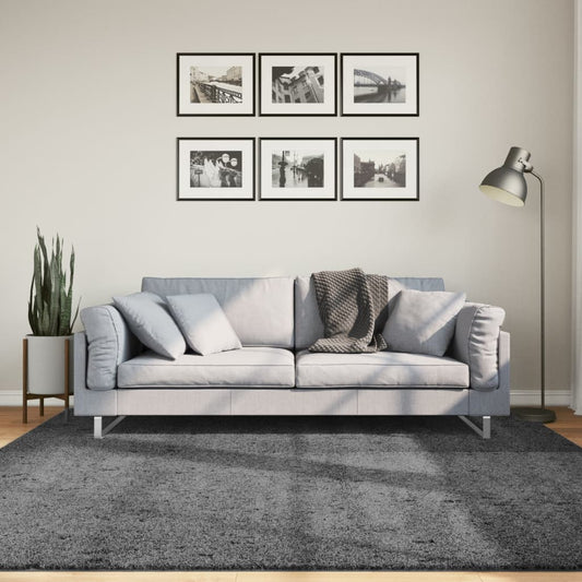 Tapis OVIEDO Poils courts Anthracite 200x200 cm