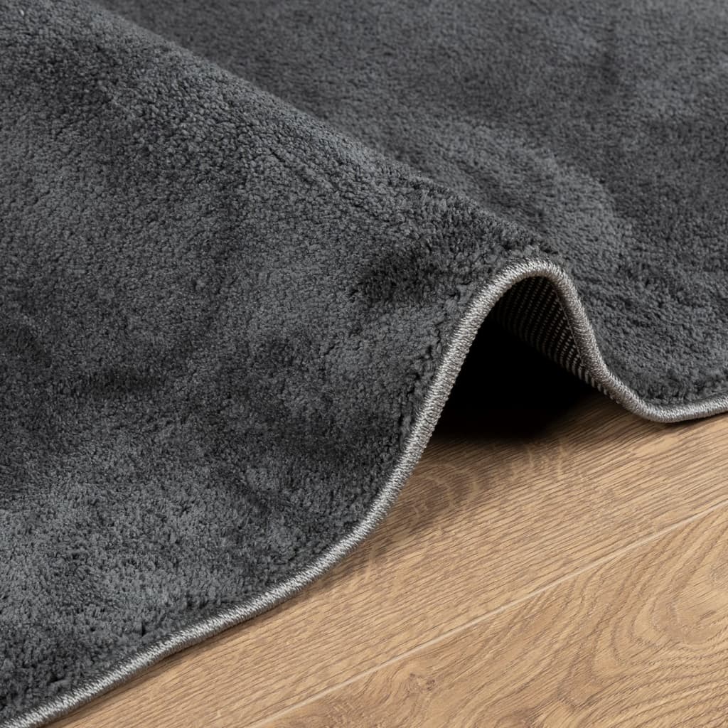 Tapis OVIEDO Poils ras Anthracite 200x280 cm