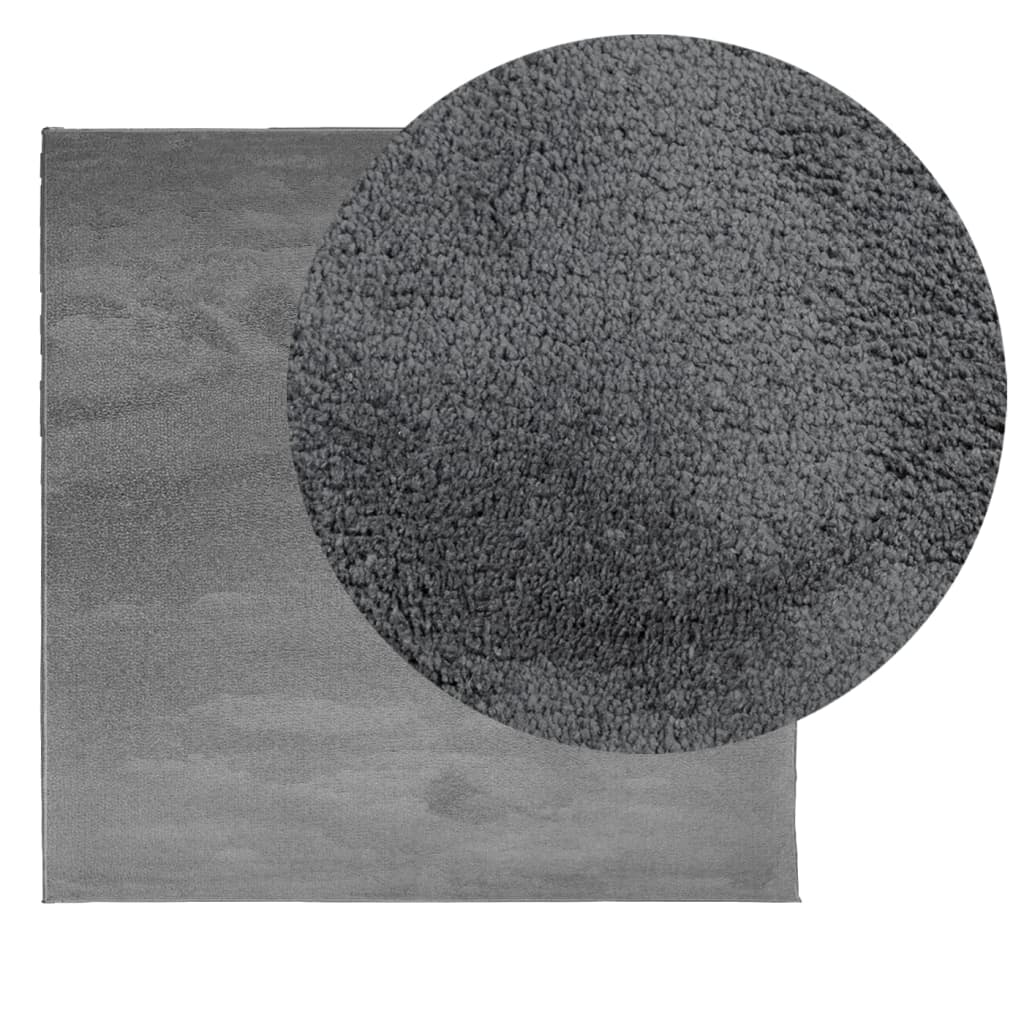 Teppich OVIEDO Kurzflor Anthrazit 240x240 cm