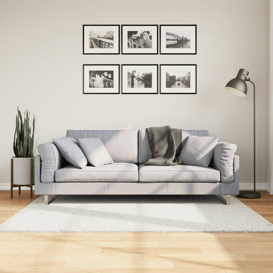OVIEDO Short-Pile Cream Rug 120x120 cm