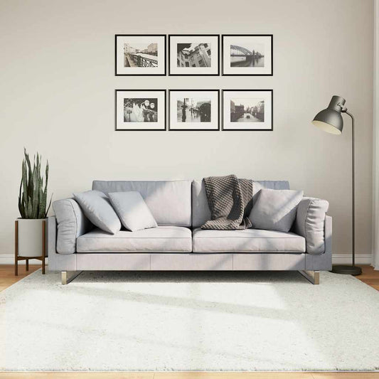 Tapis OVIEDO poils courts Crème 200x200 cm