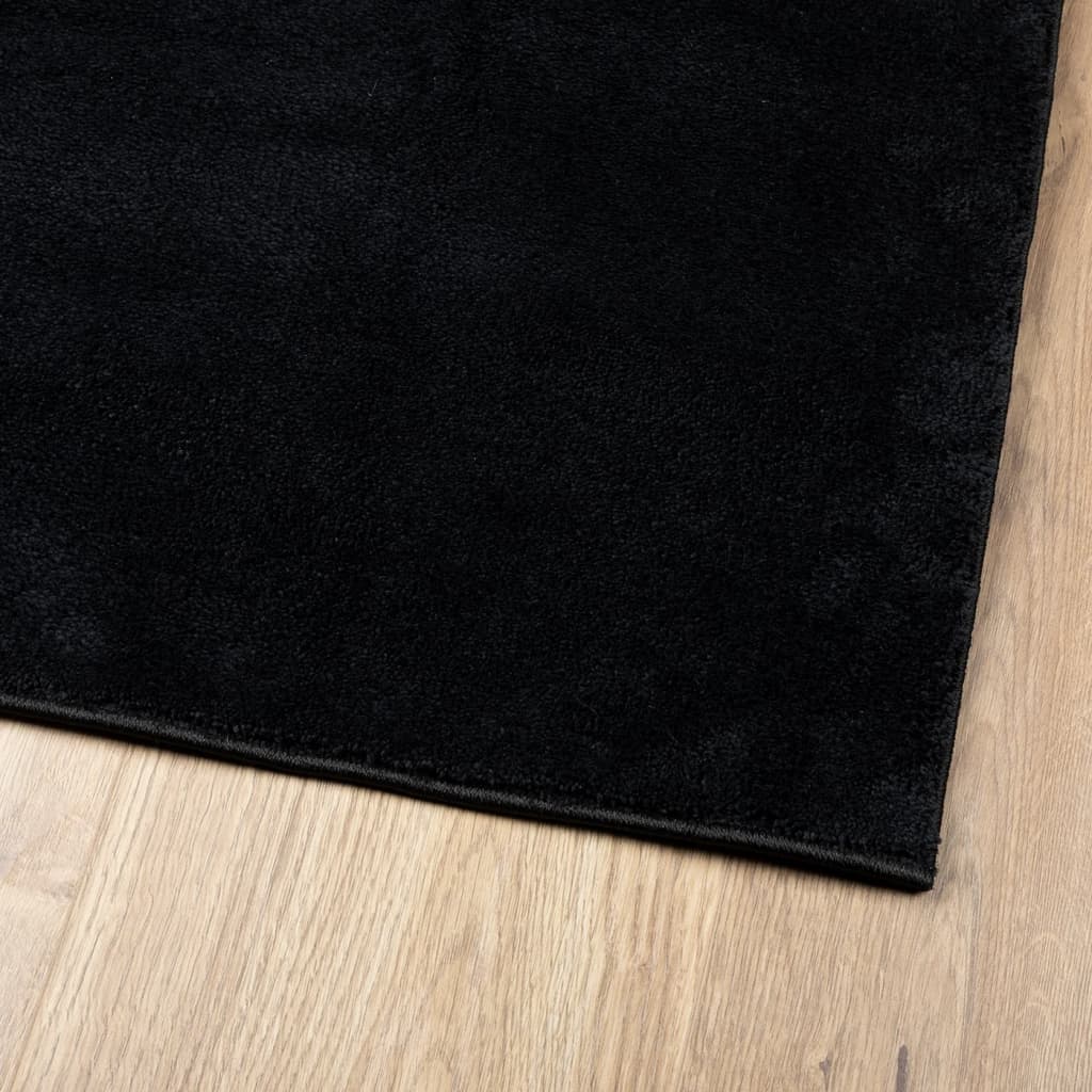 Tapis OVIEDO poils courts Noir 120x120 cm