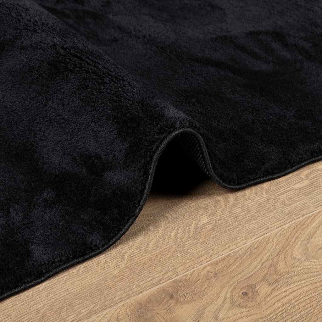 Tapis OVIEDO poils courts Noir 120x120 cm