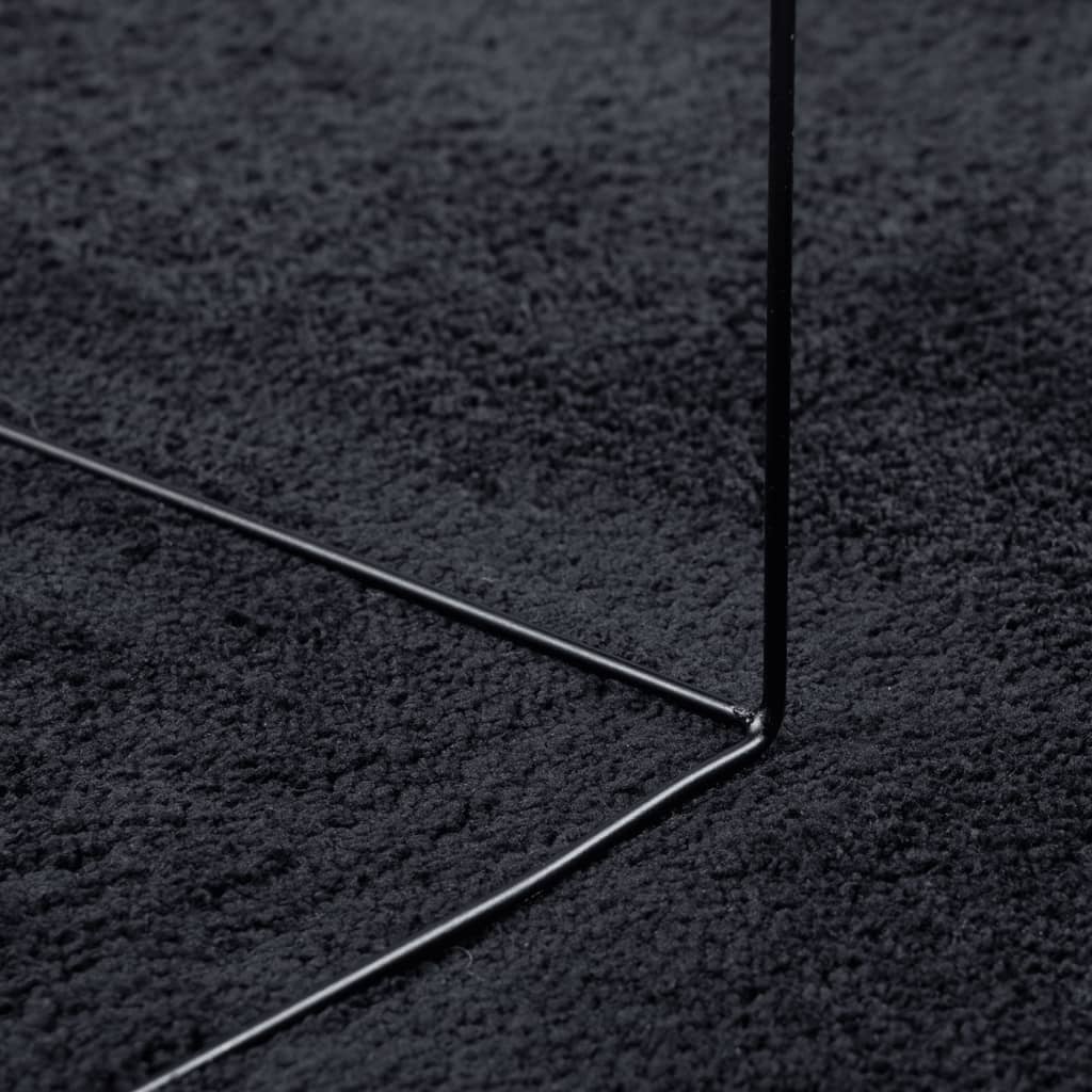 Tapis OVIEDO poils courts Noir 120x120 cm
