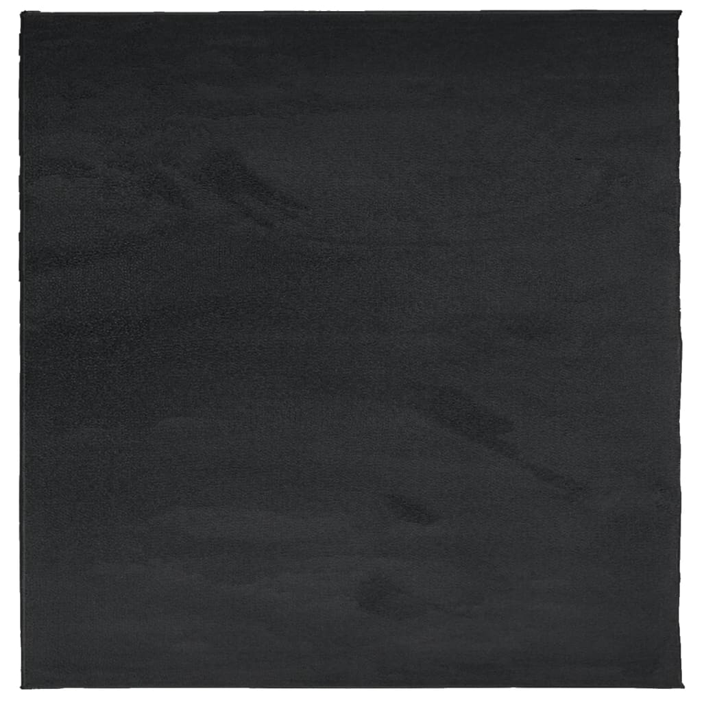Tapis OVIEDO poils courts Noir 120x120 cm