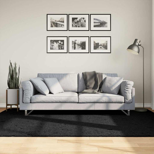 OVIEDO Short-Pile Rug Black 160x230 cm
