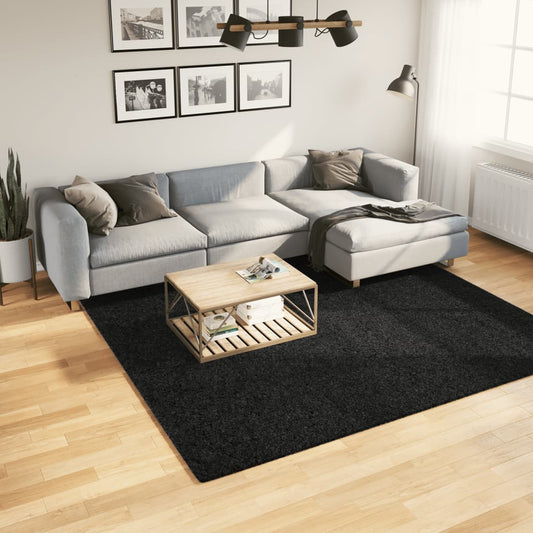 OVIEDO Low Pile Rug Black 240x240 cm