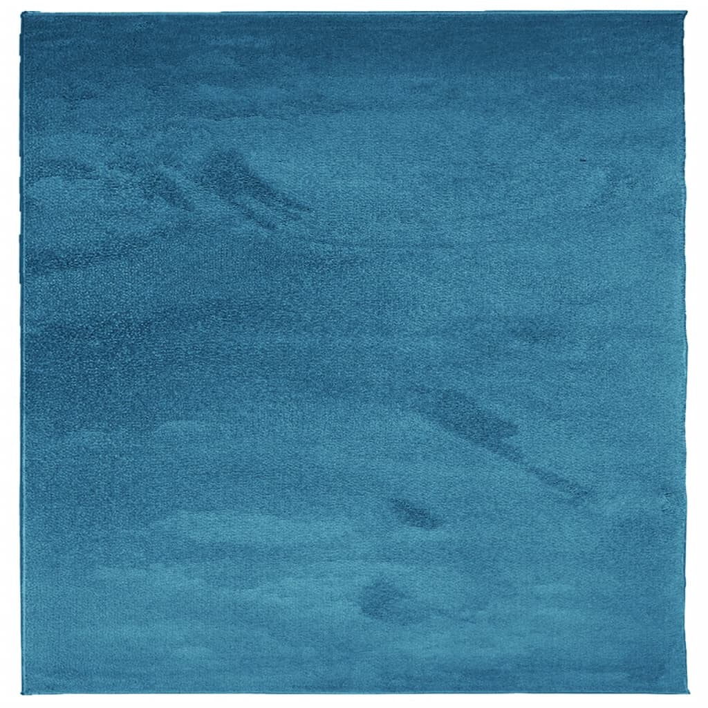 Tapis OVIEDO Poils courts Turquoise 120x120 cm