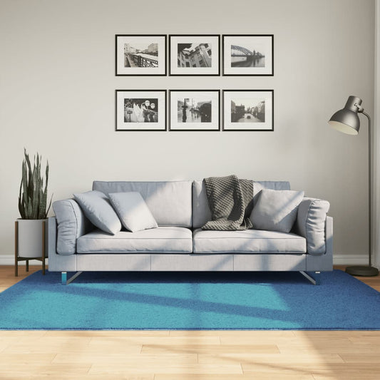 OVIEDO Short-Pile Rug Turquoise 140x200 cm