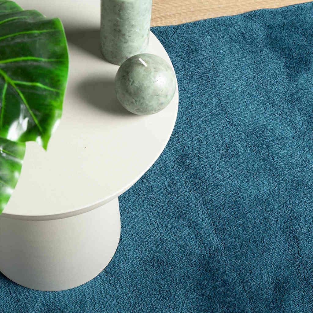 Tapis OVIEDO poils courts Turquoise 240x240 cm