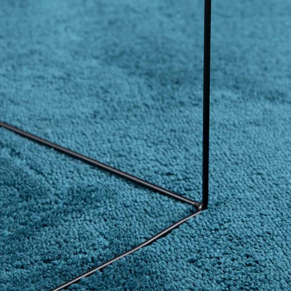 Tapis OVIEDO poils courts Turquoise 240x240 cm