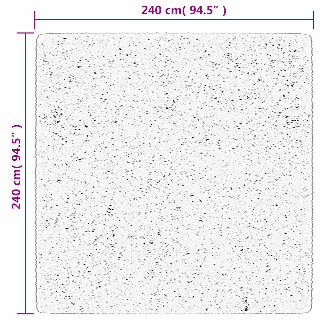 Tapis OVIEDO poils courts Turquoise 240x240 cm